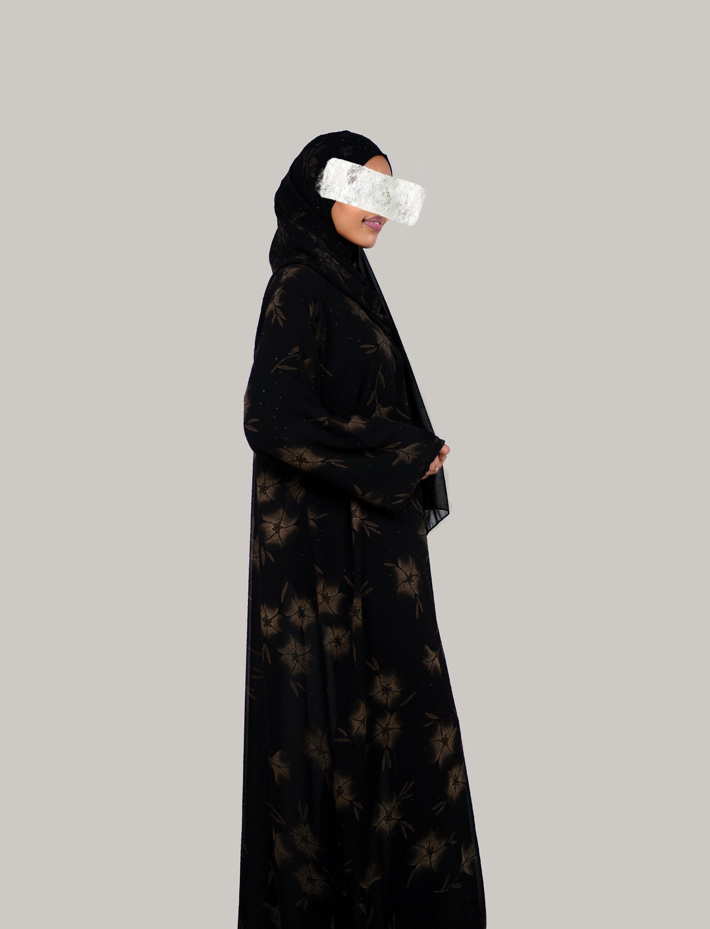 Blossom Closed Abaya - Blue, Gold, Pink, Green