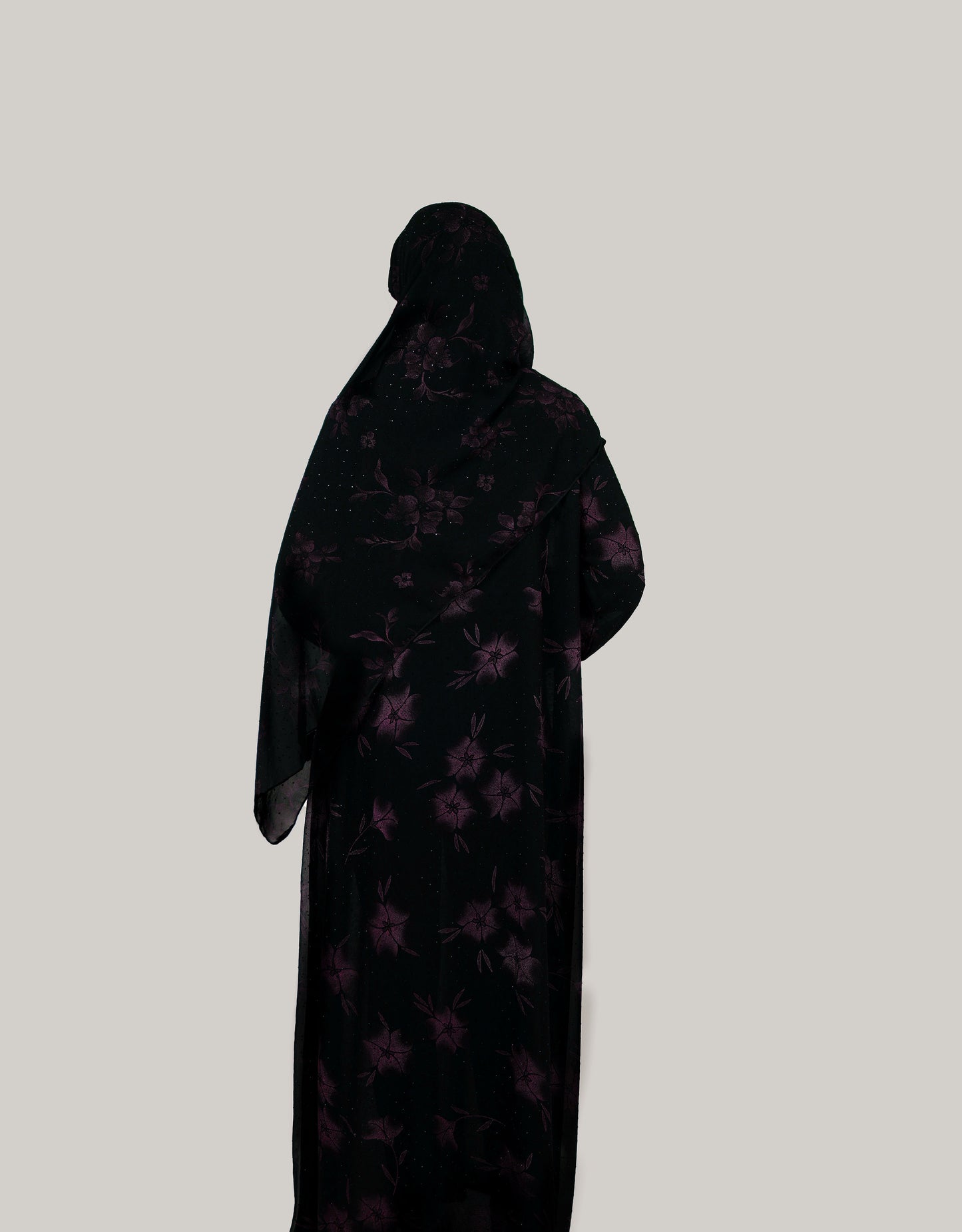 Blossom Closed Abaya - Blue, Gold, Pink, Green