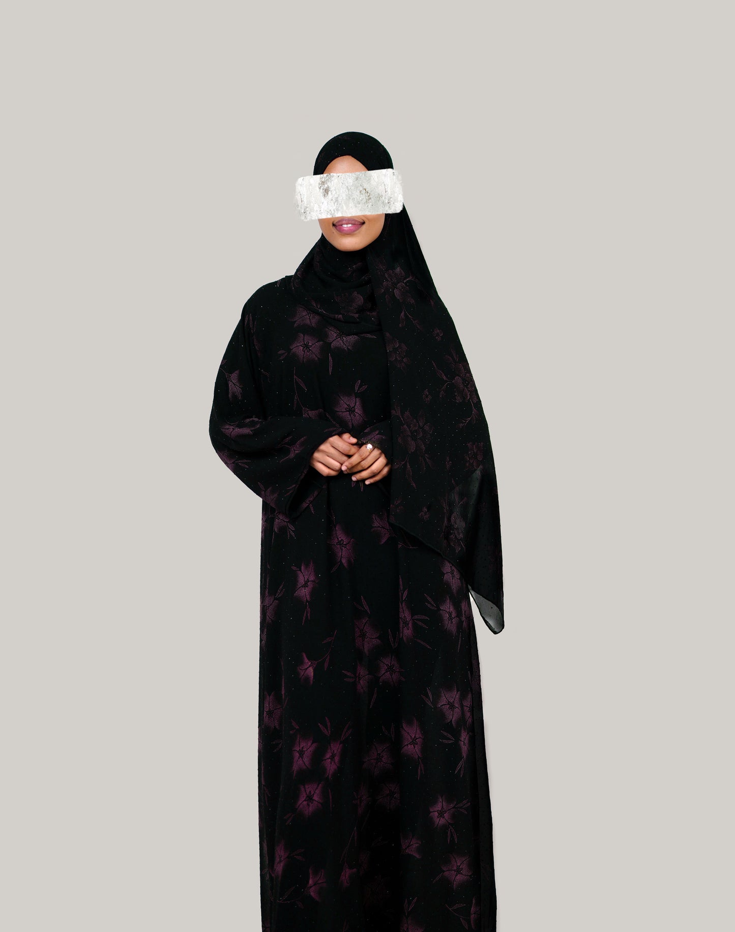 Blossom Closed Abaya - Blue, Gold, Pink, Green