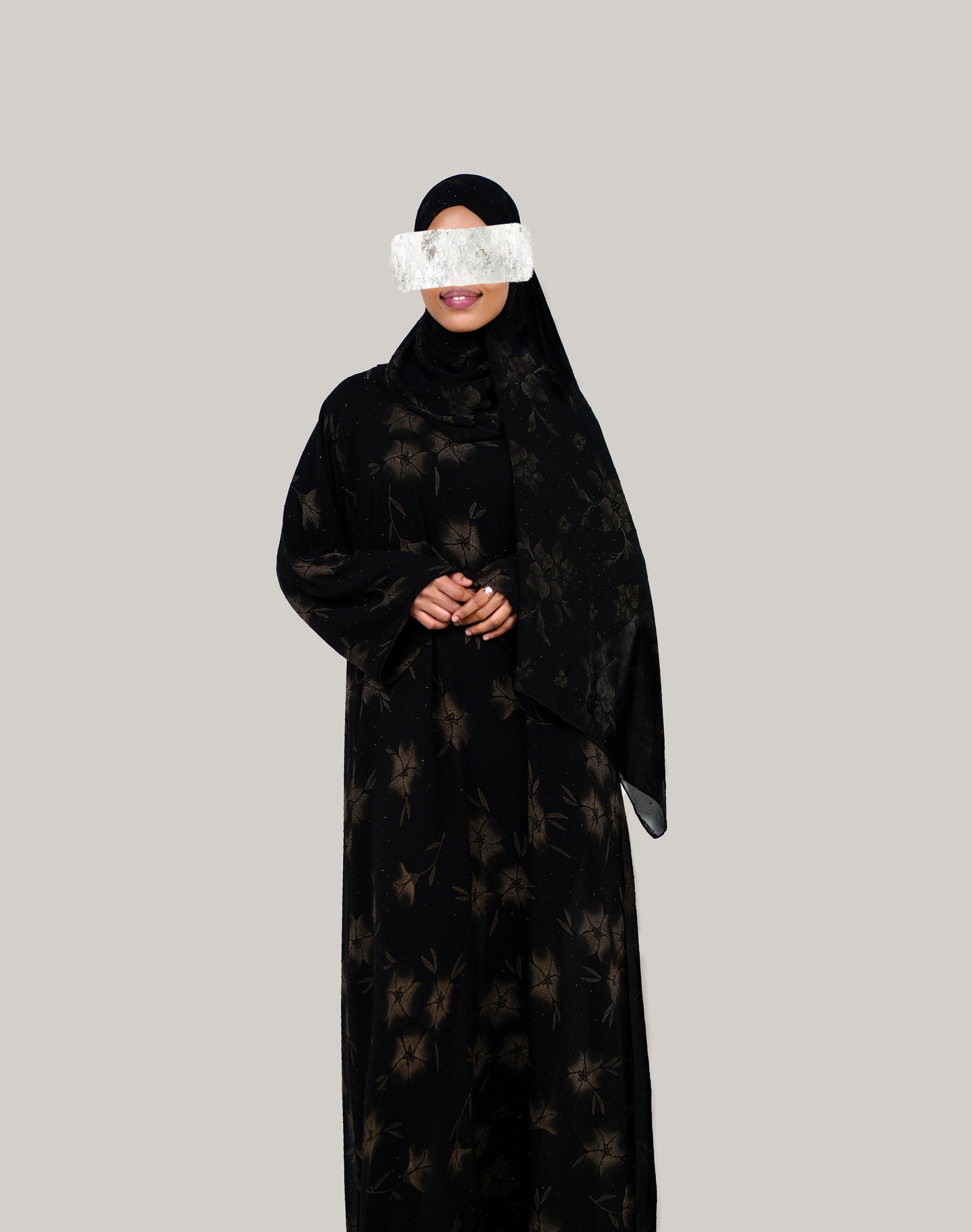 Blossom Closed Abaya - Blue, Gold, Pink, Green