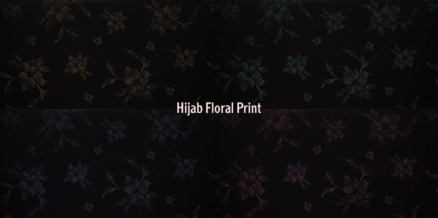 Blossom Closed Abaya - Blue, Gold, Pink, Green